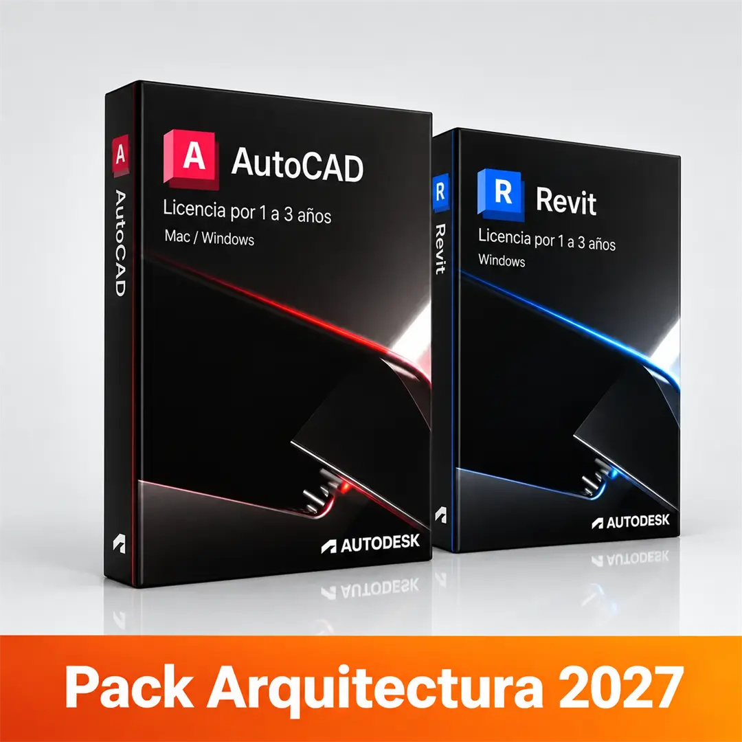 Pack Arquitecto 2027 - AutoCAD + Revit - Licencia 1 a 3 Años
