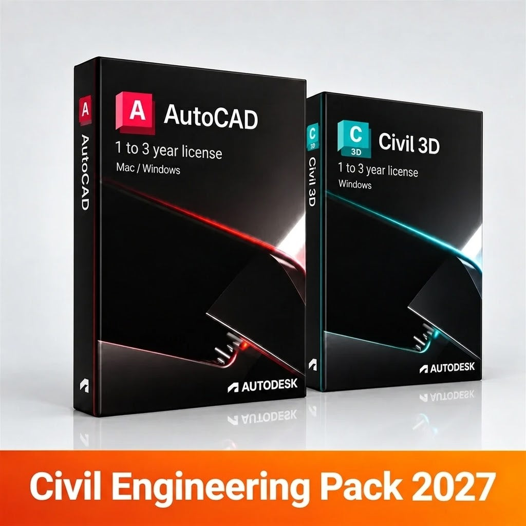 Civil Engineering Package - AutoCAD + Civil 3D - 1- to 3-Year License